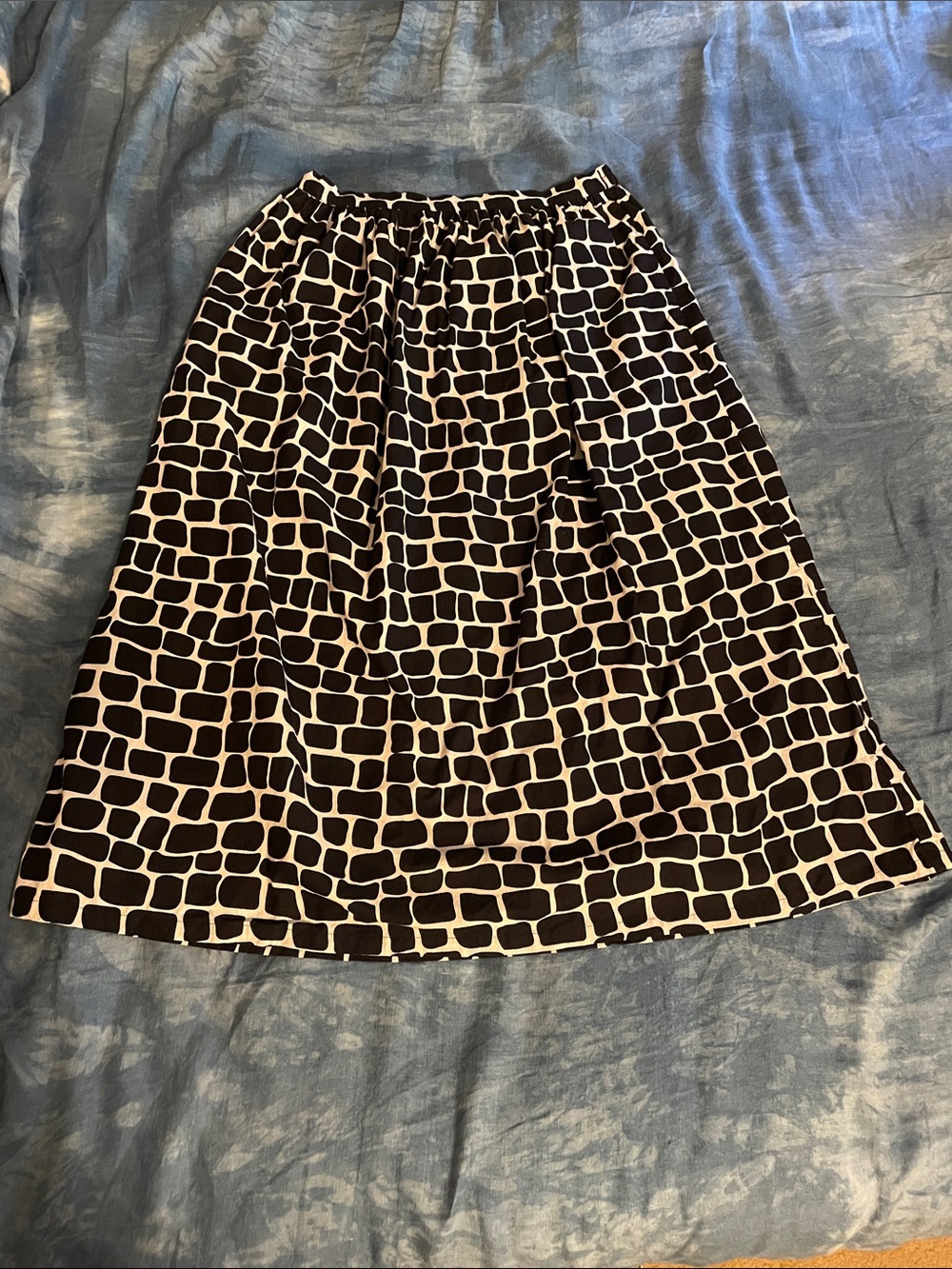 Liz Alig Geo Print A-Line Skirt M